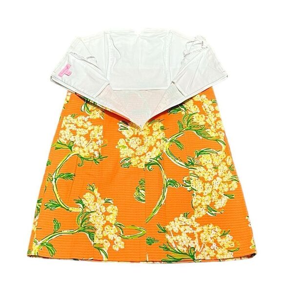 NWT Lilly Pulitzer Bowen Dress Lace By The Docks Nectar Orange, Size 8, NWT - Picture 5 of 12